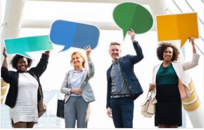 People with messages