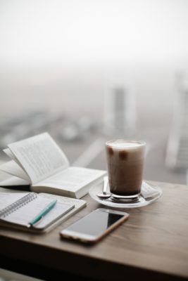 book coffee phone
