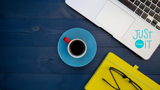 laptop coffee cup and notebook