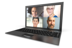 laptop with four faces