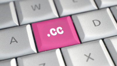 keyboard keys with .CC on a pink key to stand out