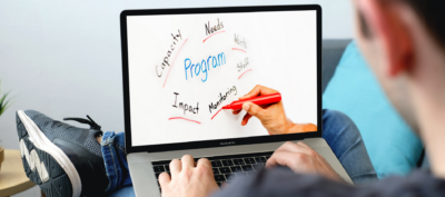 zoom white board guy on laptop