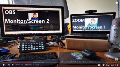 image of both OBS and Zoom screens