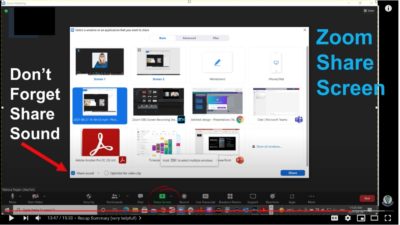 share sound and screen in Zoom for OBS