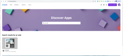 image of canva app discovery page