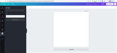 image of QR code creator in Canva