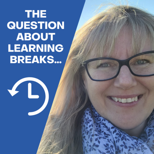 image of Patricia with text the question about learning breaks