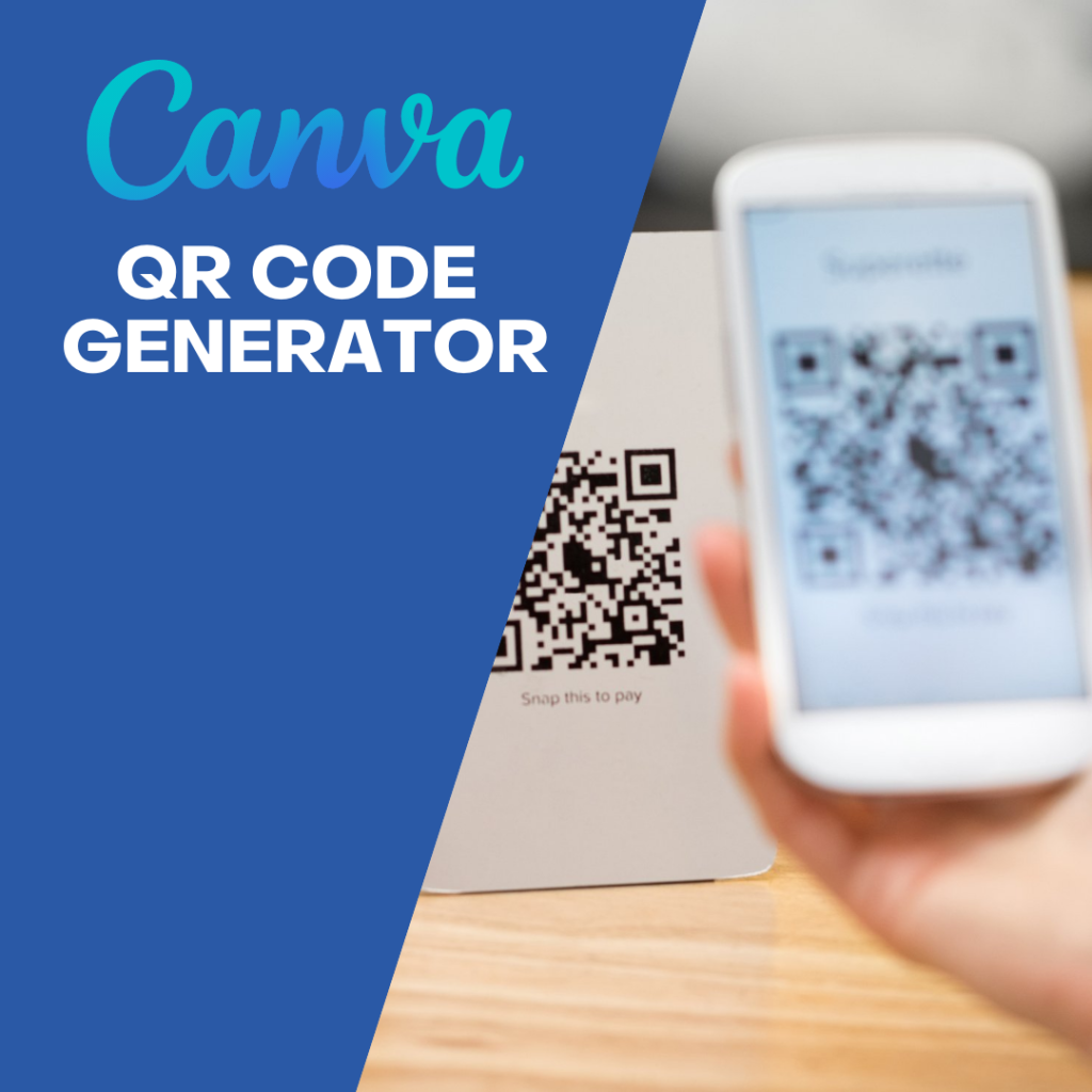 image of QR code generator and cell phone