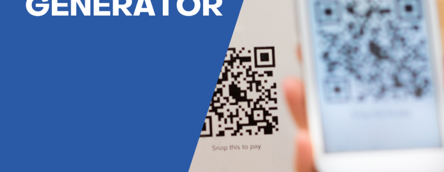 image of QR code generator and cell phone