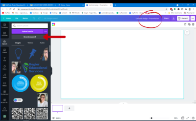 canva screen record yourself