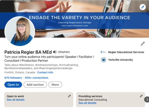 image of Patricia Regier's LinkedIn header
