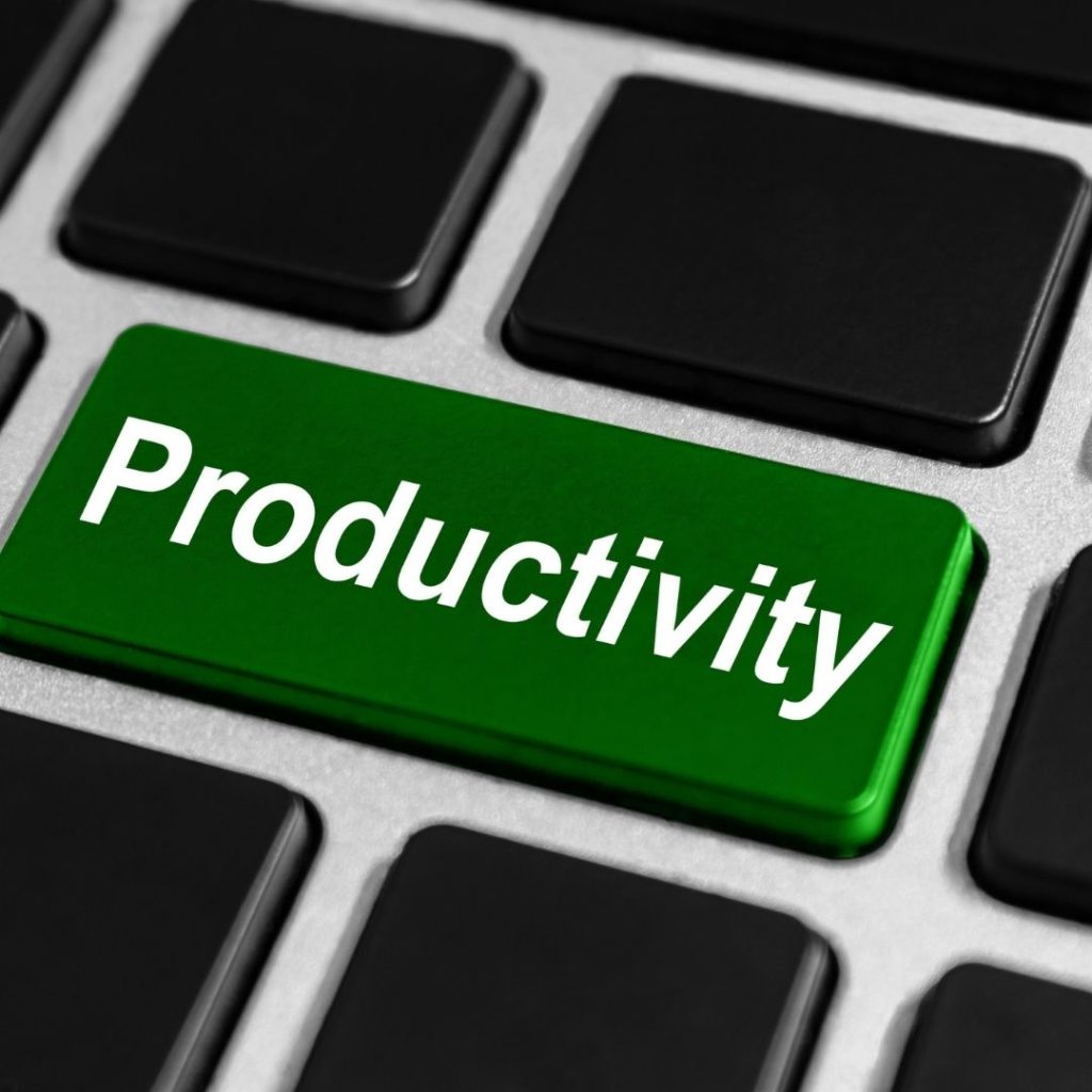 image of keyboard key that says productivity