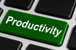 image of keyboard key that says productivity