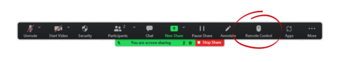 Zoom floating navigation bar with new slide remote control