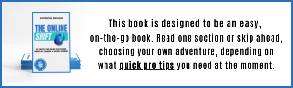 The book is designed to be an easy on-the-go book. Tread one section or skip ahead, choosing your own adventure, depending on what quick pro tips you need at the moment.. The Online Shift book.