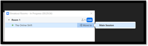 zoom send back to breakout room