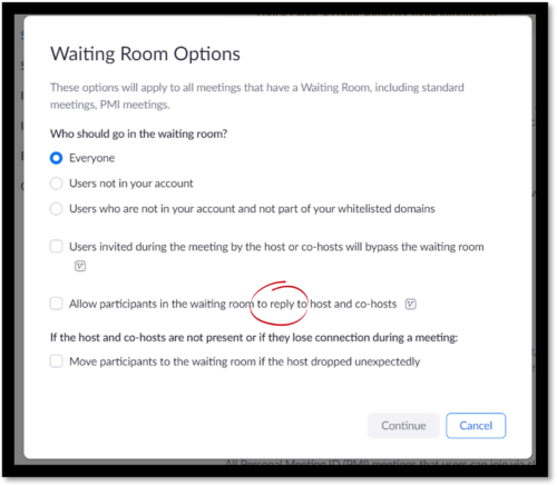 zoom update 5.10 waiting room setting