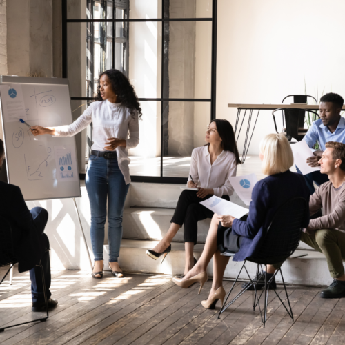 group of people learning