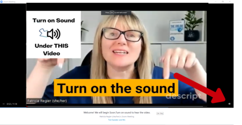 Where to turn on sound for Zoom waiting room video