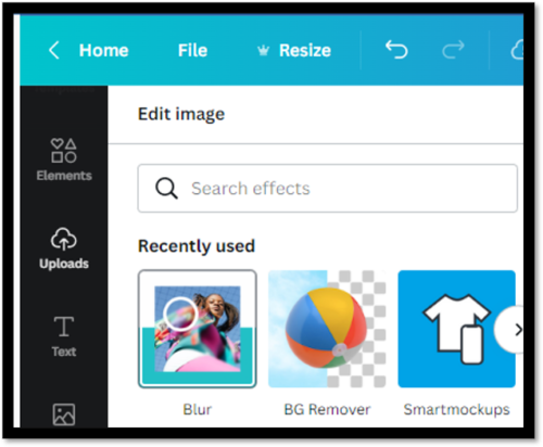 Blur, Background Remover and Smartmockups in Canva