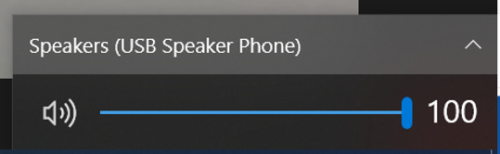 Selecting USB Speaker Phone for speaker option using Ensonore.