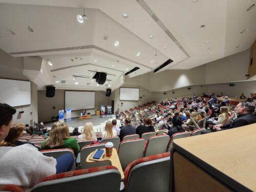 CAUCE 2025 conference at Brock University large lecture hall.