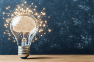 lightbulb with brain neurons representing neurodiversity.